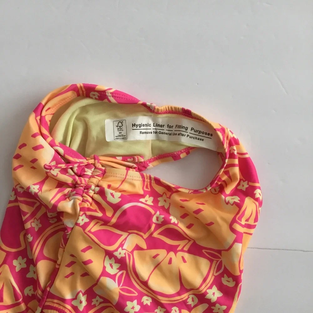 NWOT Swimsuit Girls One Piece Fruit Print Size No Tag
